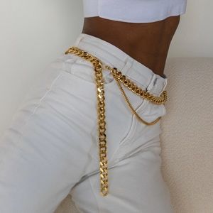 Auruem GABRIELLA gold chain belt 24k Gold Plated on Brass